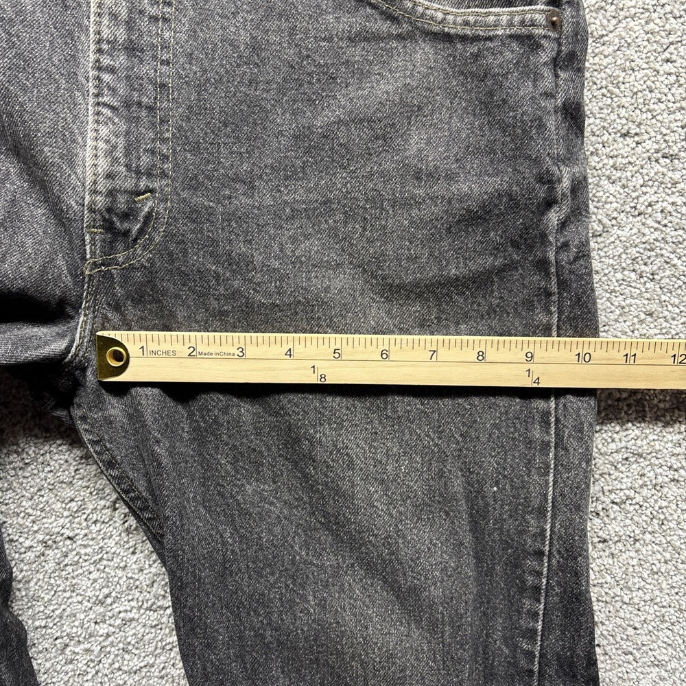 Vintage Levi's 40505-0259 505 Denim Black Jeans Orange‎ Tab USA 32x34 Distressed - Picture 10 of 14